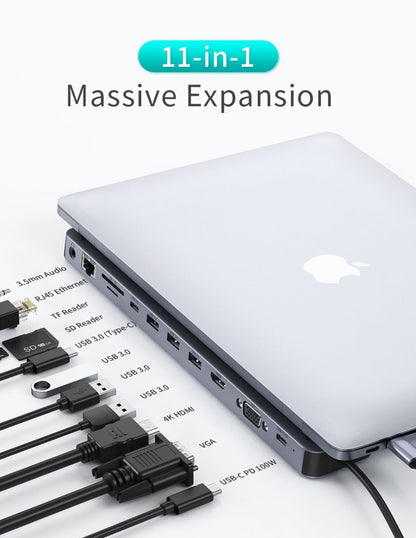 Adaptador HUB Multifuncional 11 en 1 Tipo C