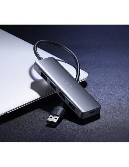 UGREEN HUB USB-A a 4 Puertos USB-A 3.0 Gris