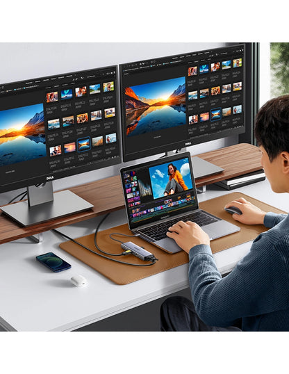 HUB 9 en 1 UGREEN 3 USB-A, 1 USB-C, 1 HDMI 4K/60hz, SD/TFT, Ethernet y VGA