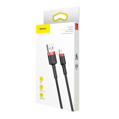 Cable Para iPhone Reforzado Carga Rápida Uso Rudo 2 Metros-Negro