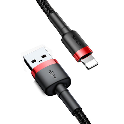 Cable Para iPhone Reforzado Carga Rápida Uso Rudo 2 Metros-Negro