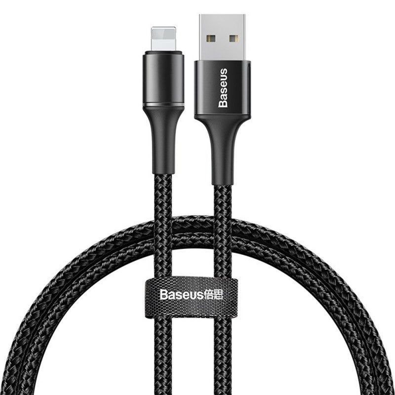Cable Baseus Lightning de Uso Rudo - Led 2m Cable Carga Rápida Y Datos