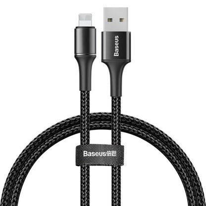 Cable Baseus Lightning de Uso Rudo - Led 2m Cable Carga Rápida Y Datos