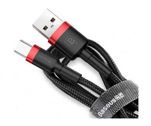 Cable Tipo C Reforzado Carga Rápida Uso Rudo 2Metros