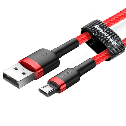 Cable Micro Reforzado Carga Rápida Uso Rudo 2 Metros-Rojo