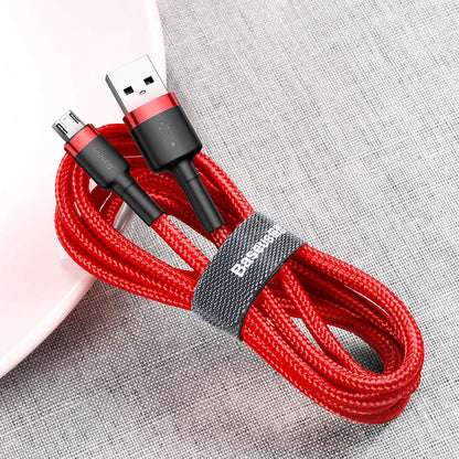 Cable Micro Reforzado Carga Rápida Uso Rudo 1 Metro-Rojo