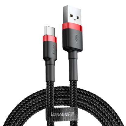 Cable Tipo C Reforzado Carga Rápida Uso Rudo 1 Metro-Negro