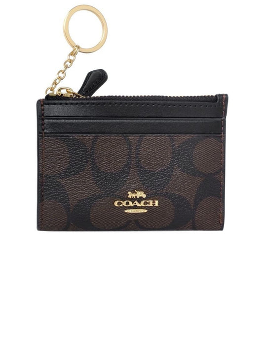 Monedero Coach Mini Skinny ID Case Cafe