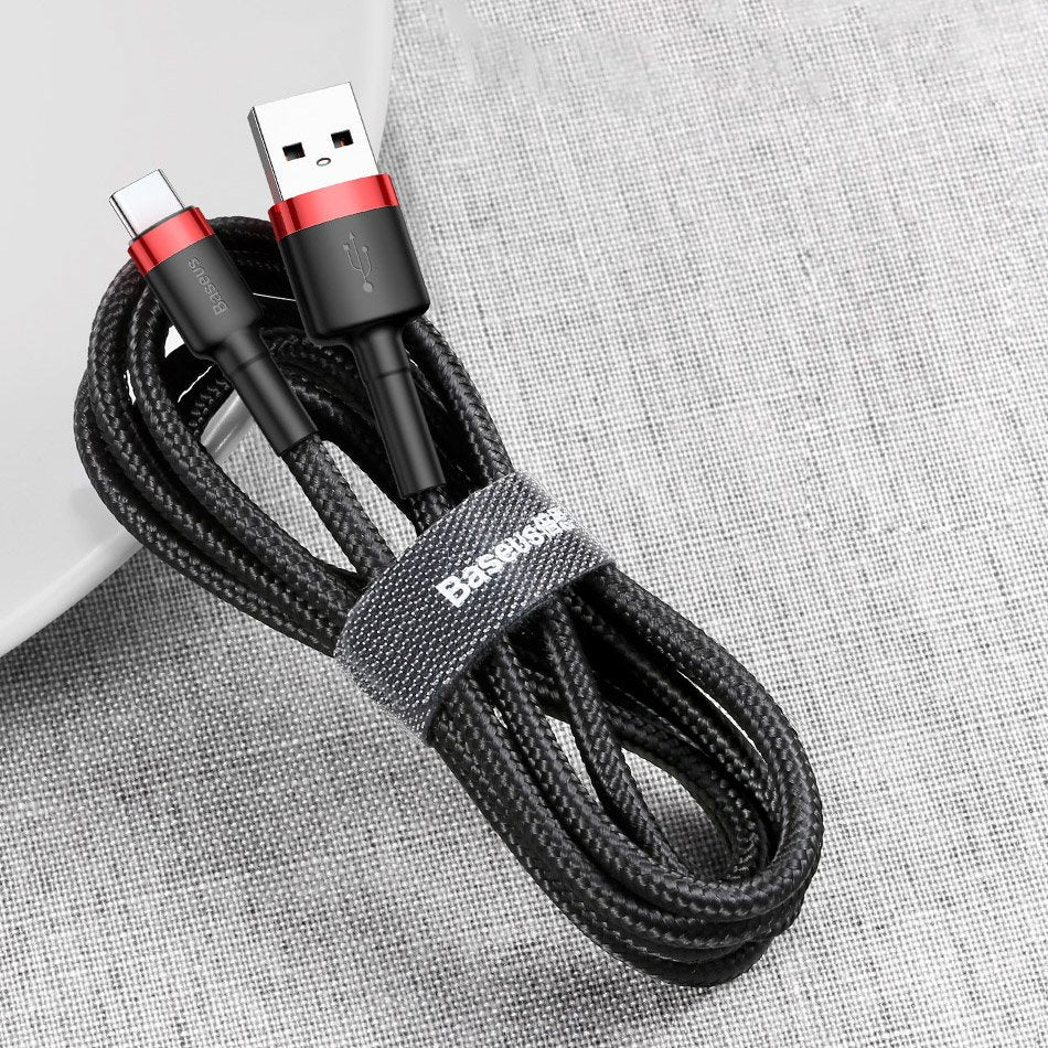 Cable USB Tipo C Reforzado Carga Rápida Uso Rudo 3Metros